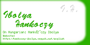 ibolya hankoczy business card